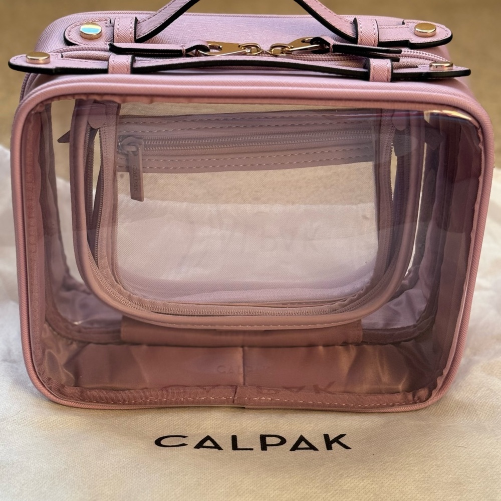 Calpak Medium Clear Cosmetic Case Orig $85
